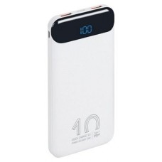 RIVACASE VA2540 (10000mAh) Blanco  QC/PD 20W, LCD